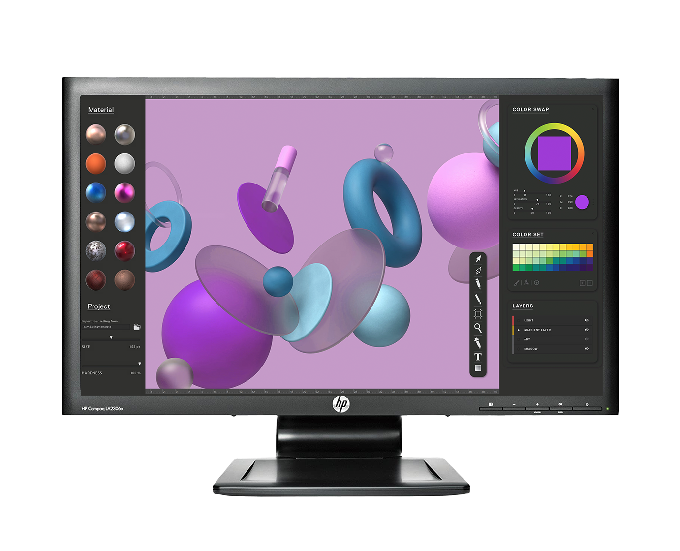 HP LA2306X / 23" FullHd / Ergonómico ¡Ex-demo!